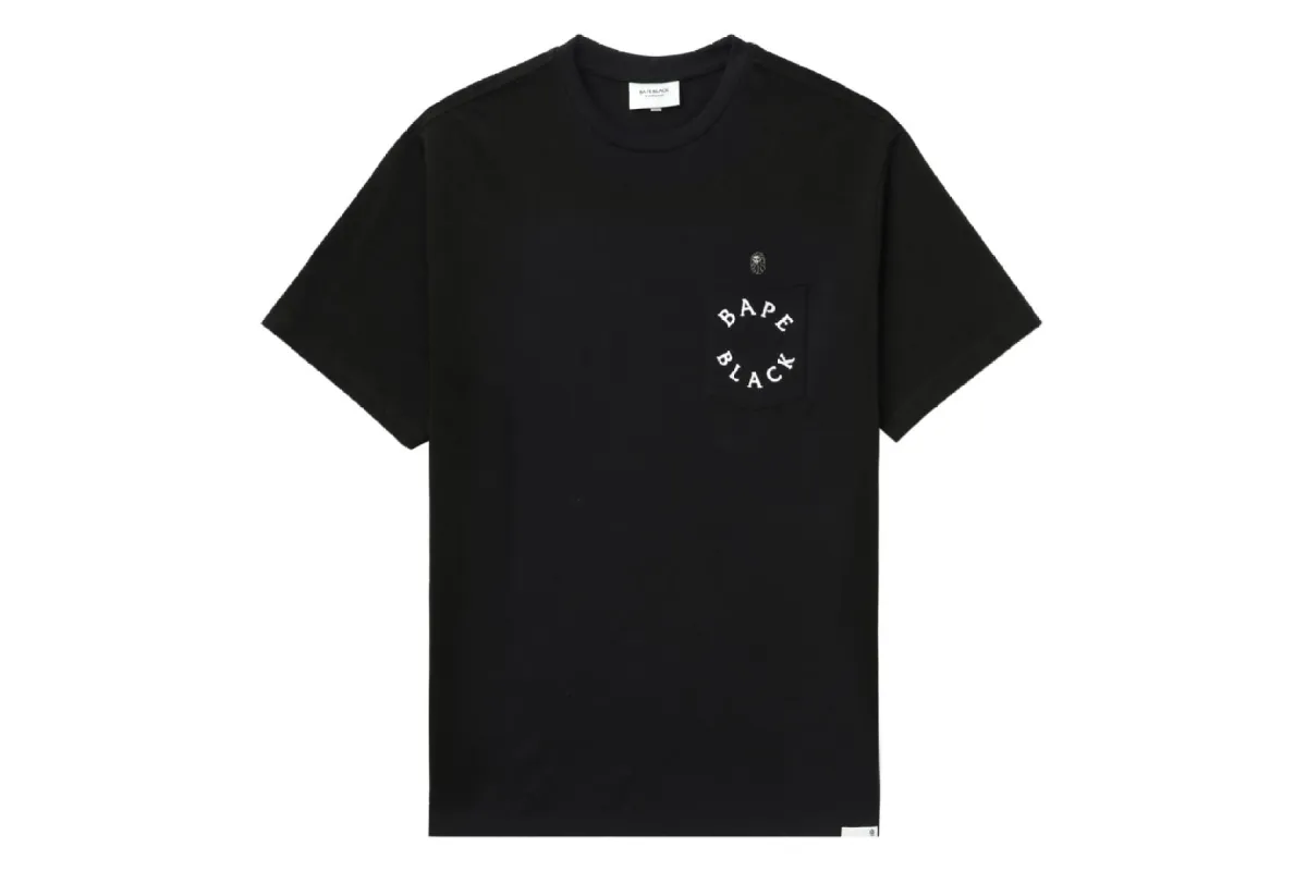 BAPE BLACK APE HEAD STITCH LOGO POCKET TEE sold by Bape