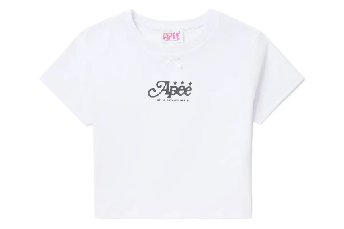BOW FRONT GRAPHIC SLIM CUT TEE sold by Bape