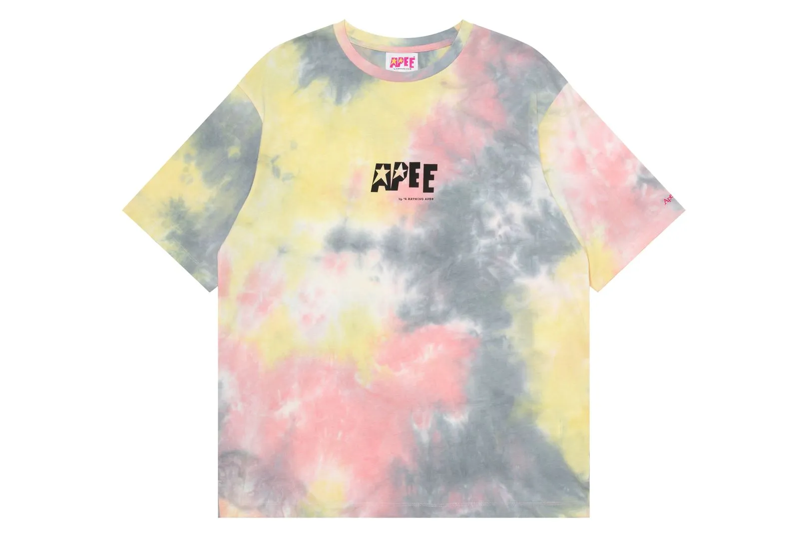 TIE DYE GRAPHIC SLIT TUNIC TEE sold by Bape