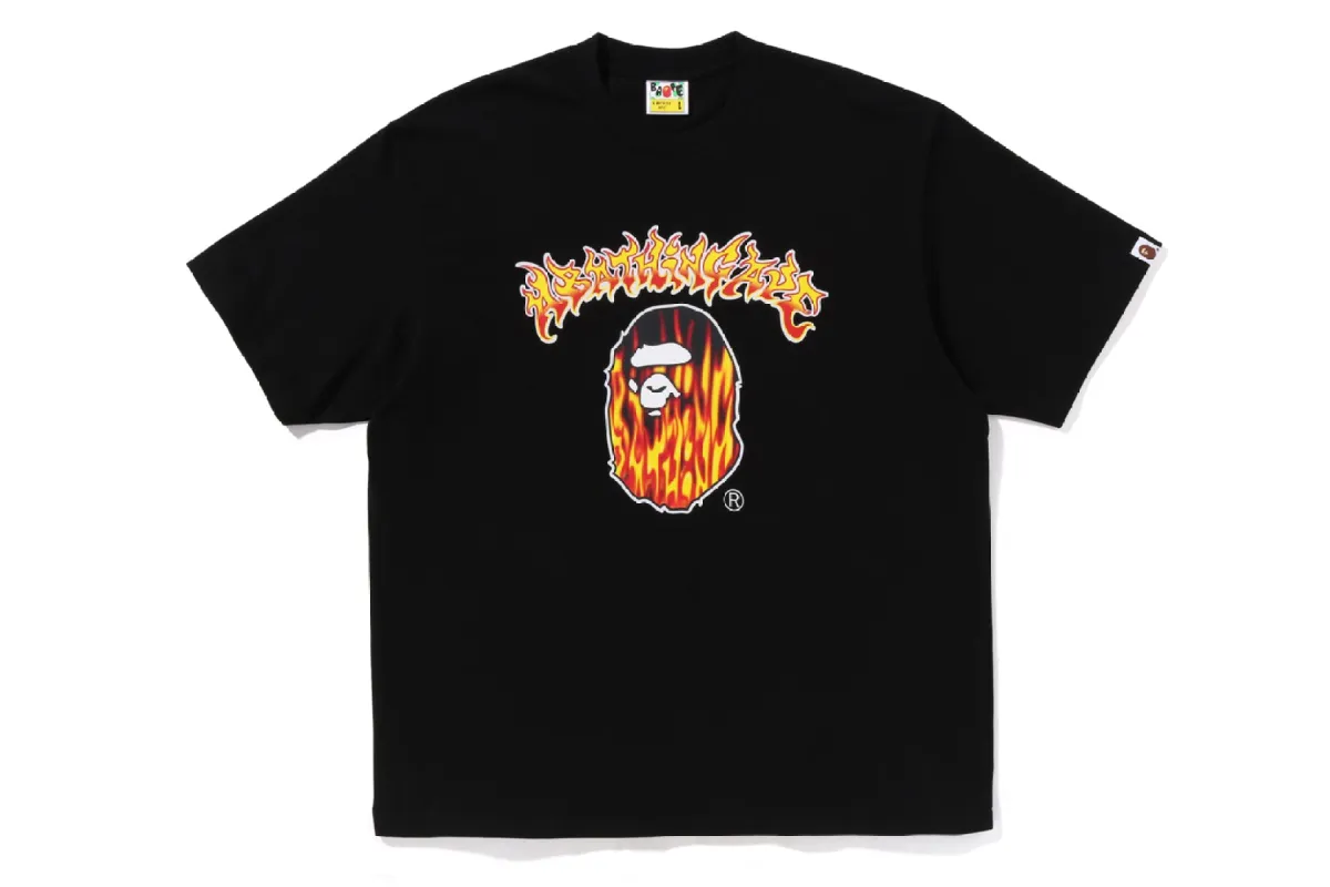 MAD FLAME APE HEAD RELAXED FIT TEE made by Bape