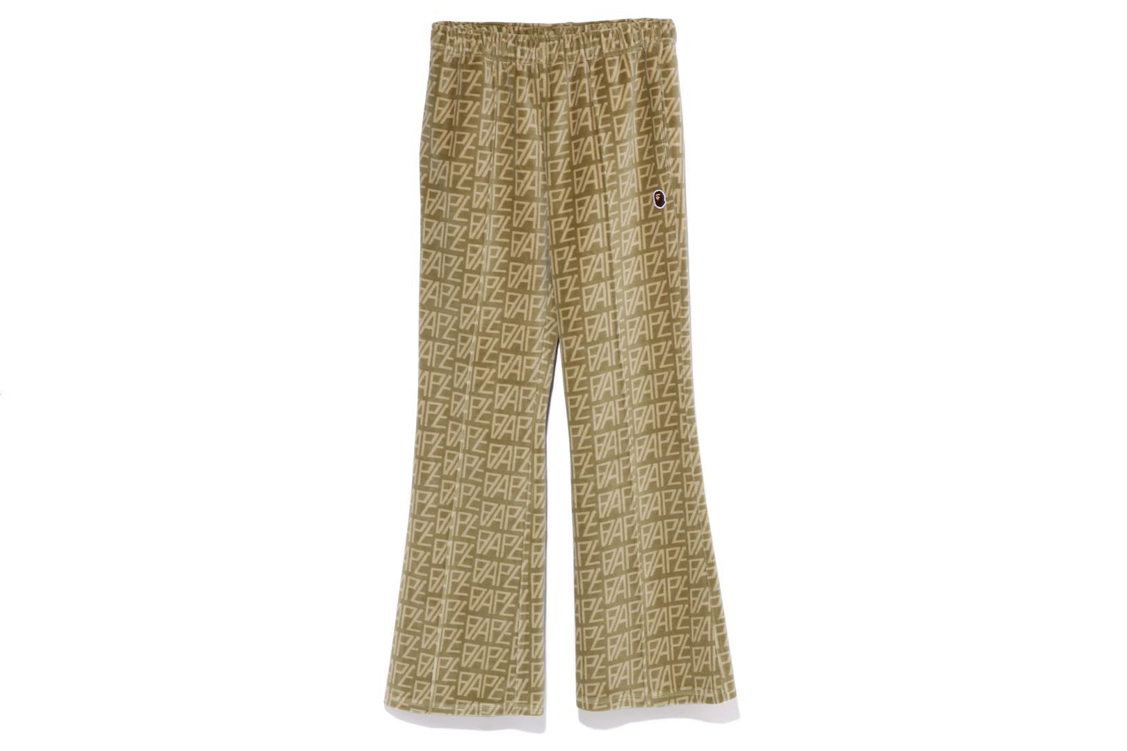 BAPE LOGO MONOGRAM VELOUR FLARE PANTS sold by Bape product image thumbnail 4