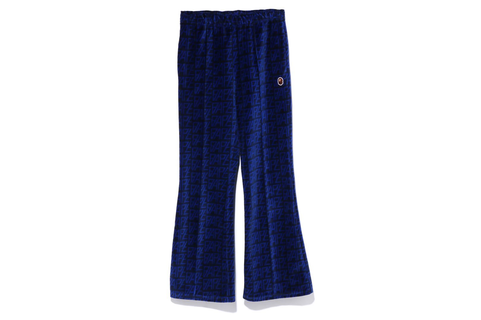 BAPE LOGO MONOGRAM VELOUR FLARE PANTS sold by Bape