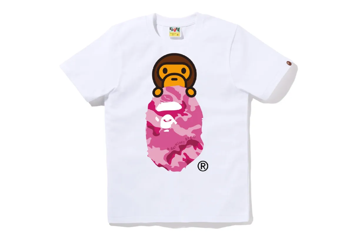 WOODLAND CAMO MILO ON APE HEAD TEE sold by Bape