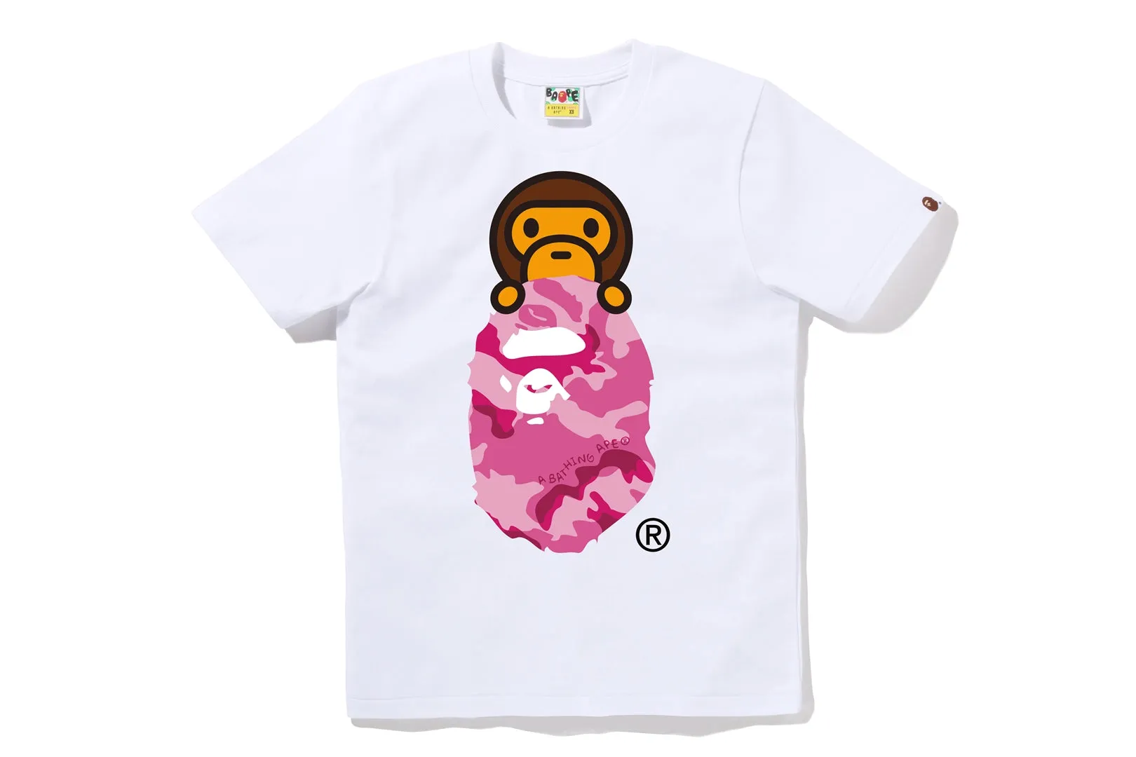 WOODLAND CAMO MILO ON APE HEAD TEE sold by Bape