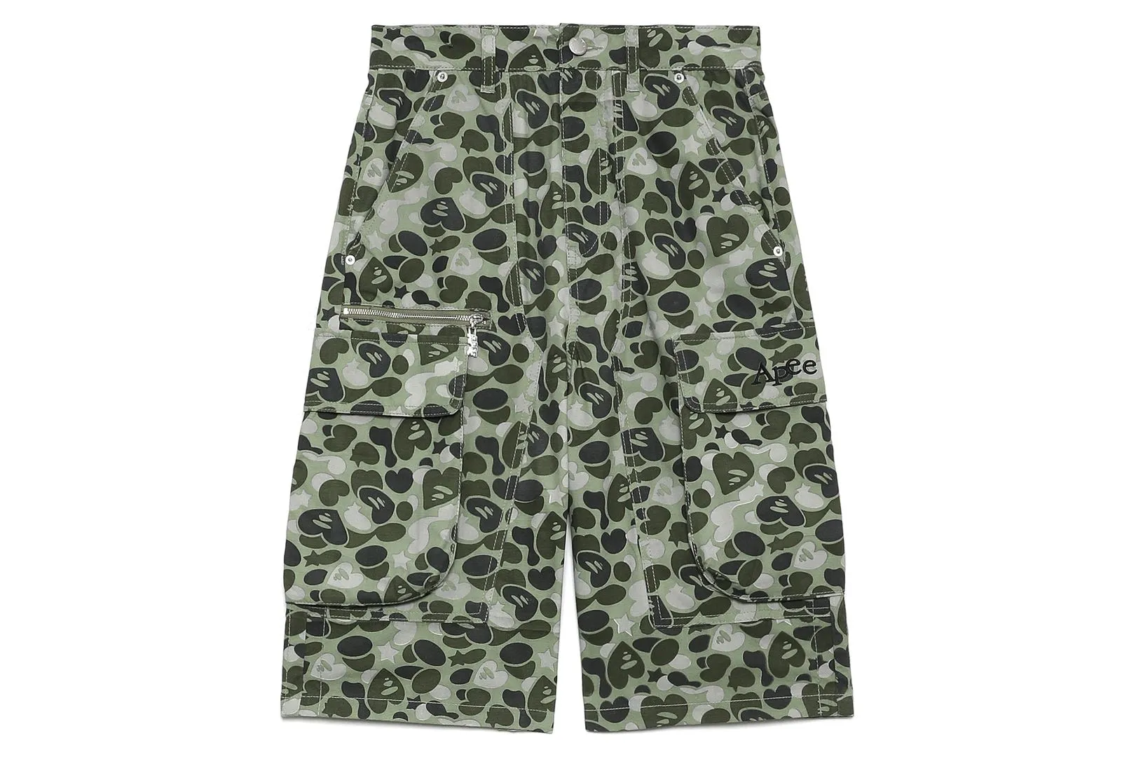 KNEE LENGTH CARGO SHORTS GRN sold by Bape