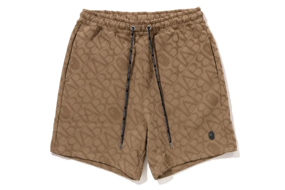 SPORT MONOGRAM METAL LOGO PIN SWEAT SHORTS made by Bape