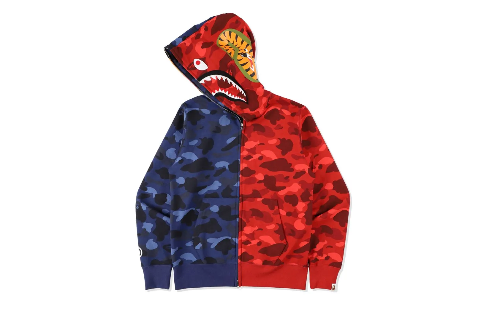 COLOR CAMO TIGER SHARK HALF FULL ZIP HOODIE sold by Bape product image thumbnail 2