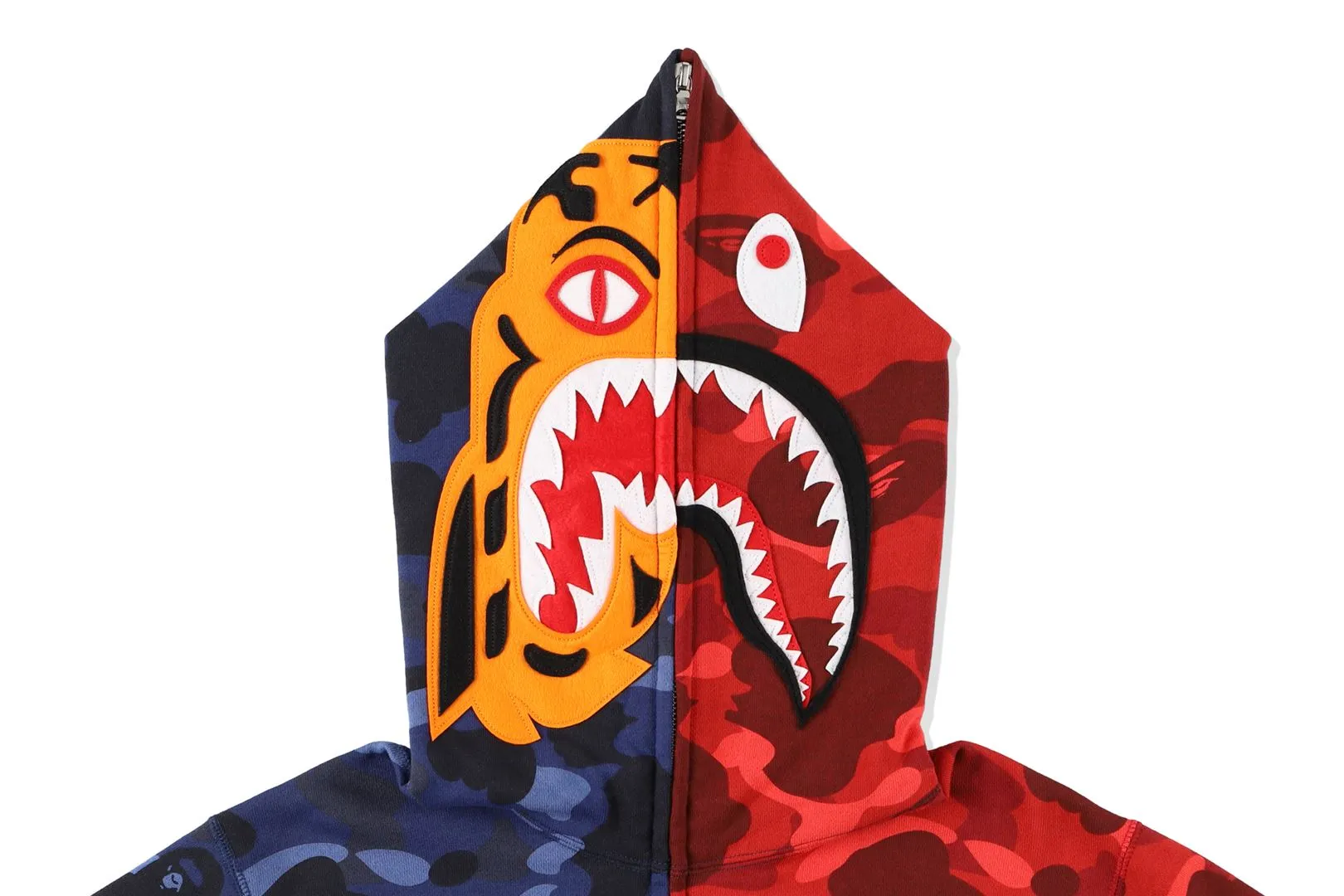 COLOR CAMO TIGER SHARK HALF FULL ZIP HOODIE sold by Bape product image thumbnail 4