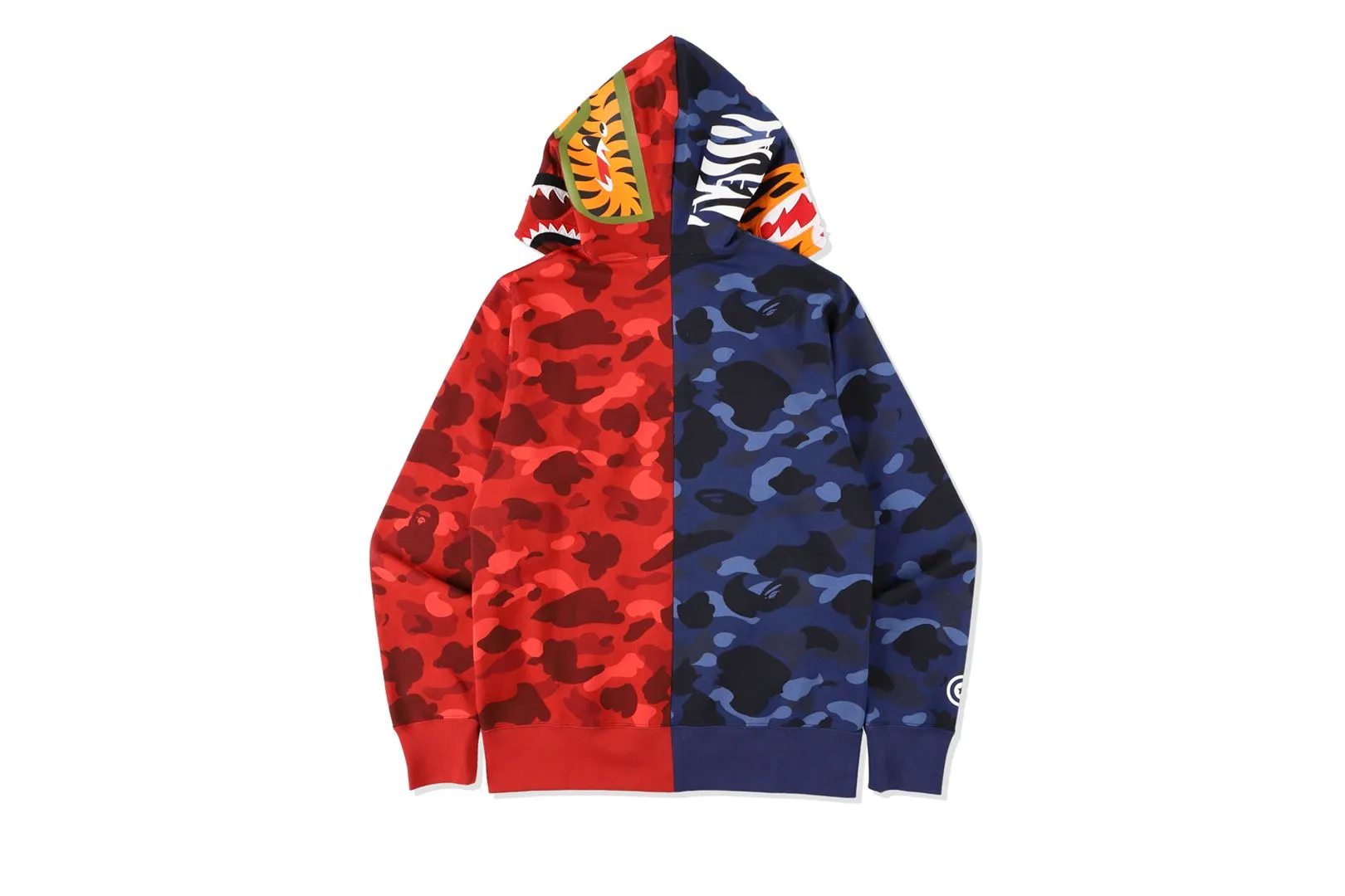 COLOR CAMO TIGER SHARK HALF FULL ZIP HOODIE sold by Bape product image thumbnail 3