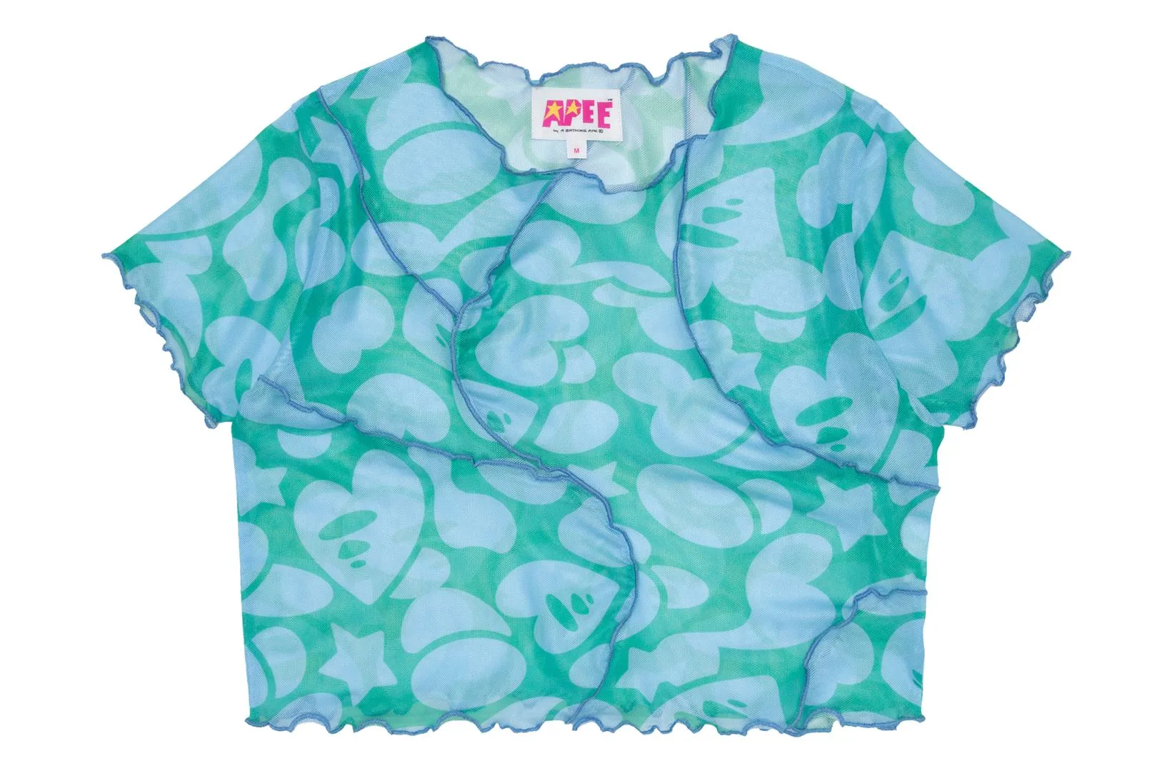 PATTERN MESH CROP TOP sold by Bape