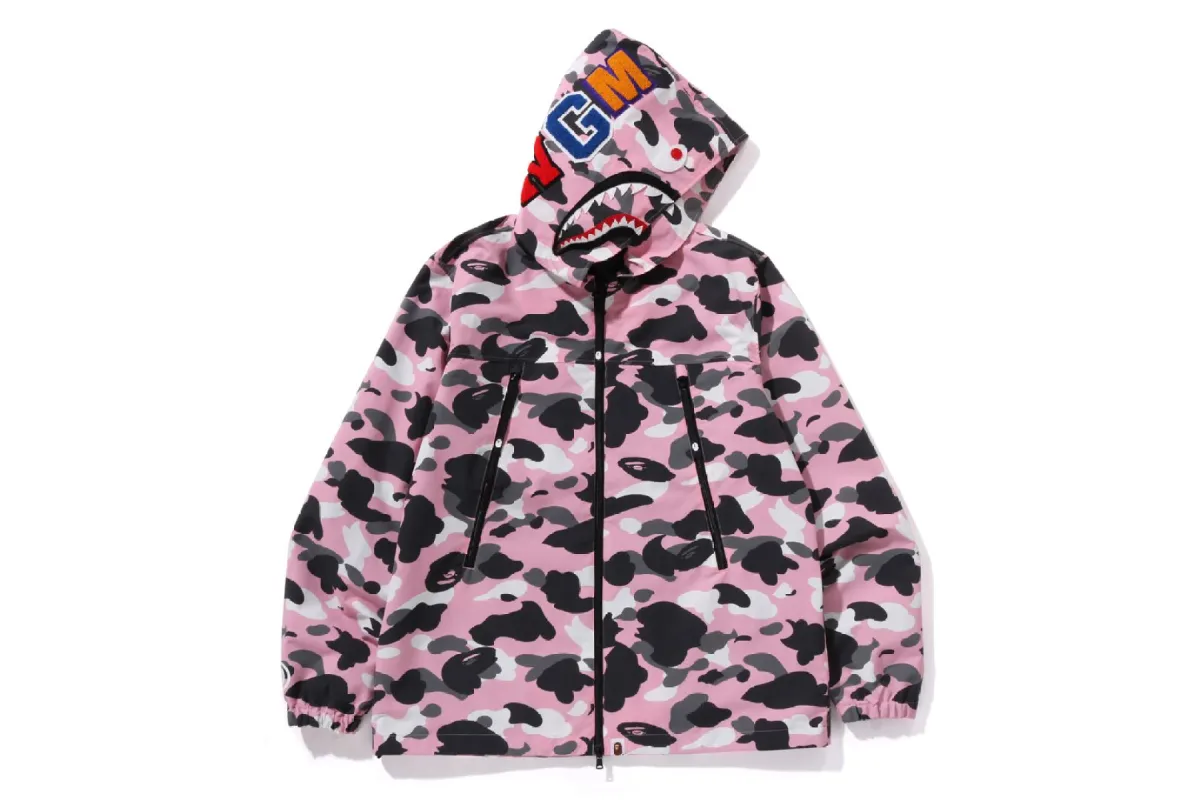 WARM UP CAMO SHARK HOODIE JACKET made by Bape