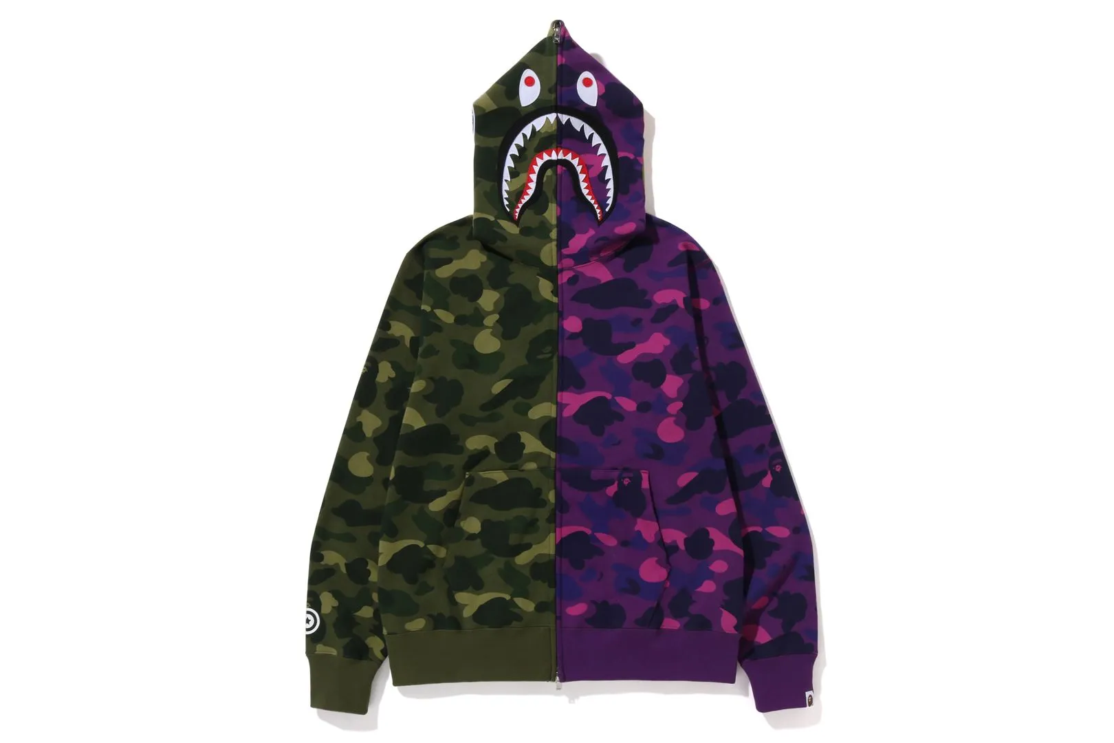 COLOR CAMO SHARK FULL ZIP HOODIE sold by Bape