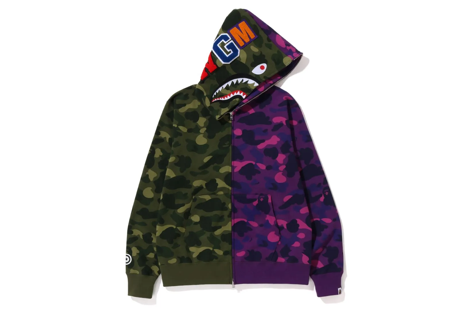 COLOR CAMO SHARK FULL ZIP HOODIE sold by Bape product image thumbnail 2