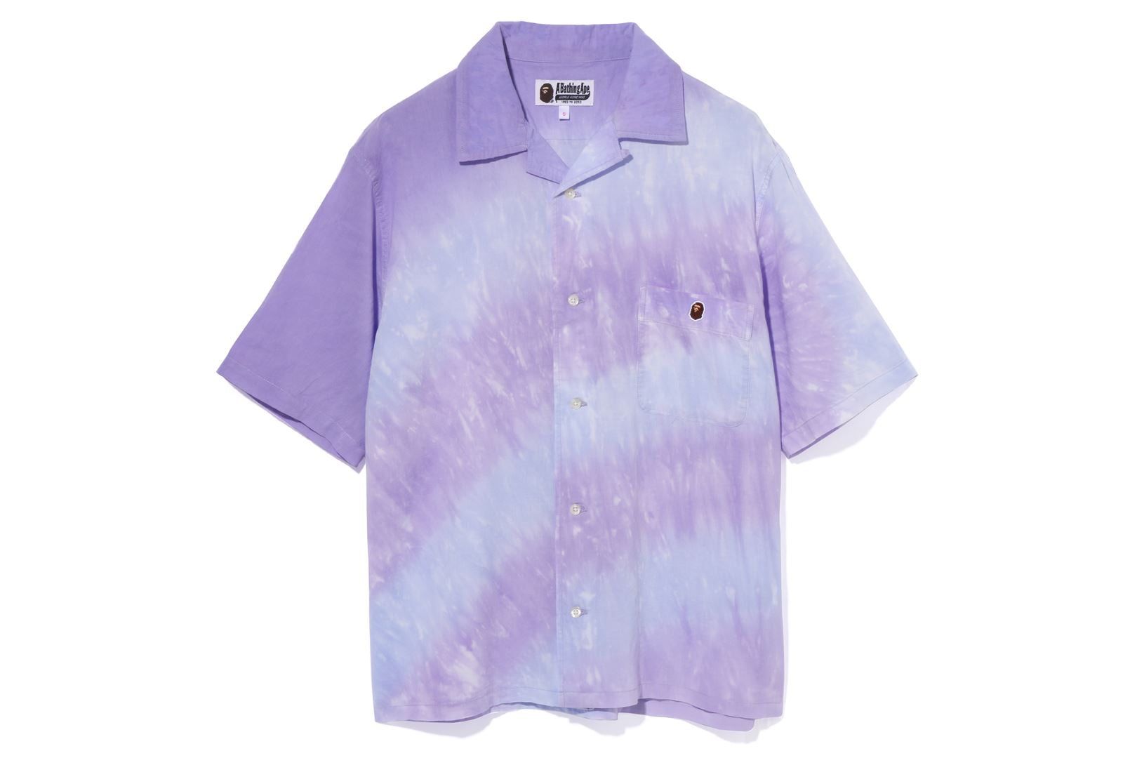 APE HEAD ONE POINT TIE DYE SHIRT sold by Bape