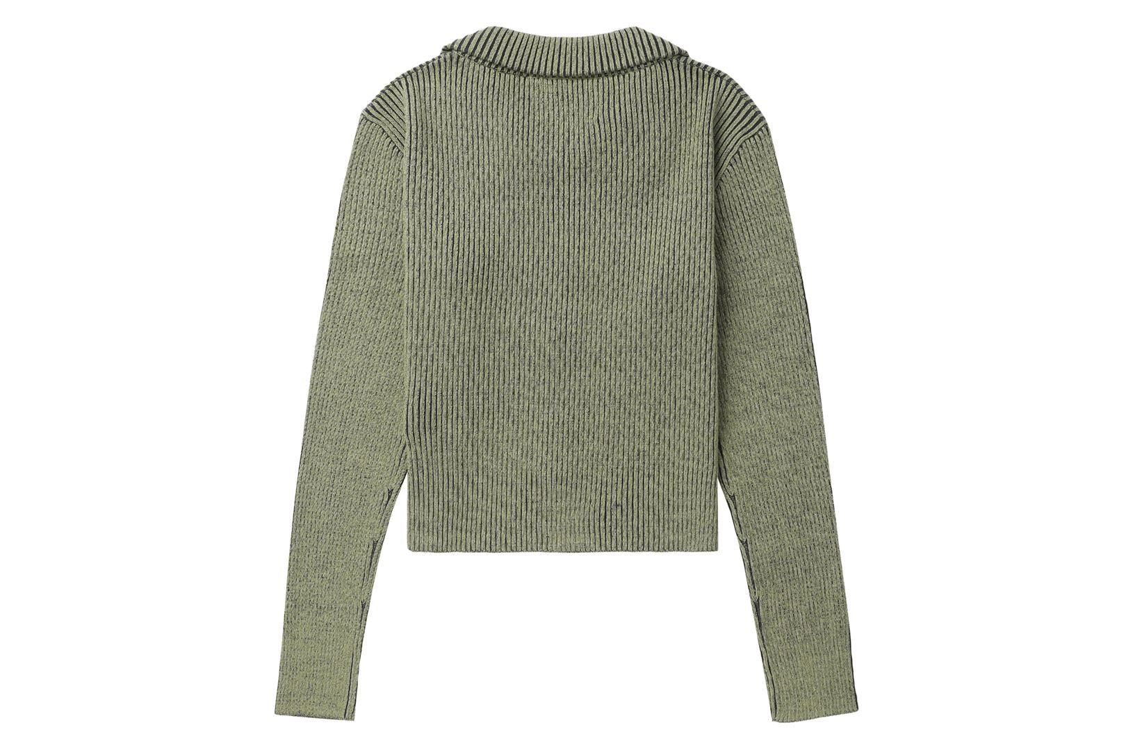 TWO TONE RIBBED KNIT CARDIGAN sold by Bape product image thumbnail 2