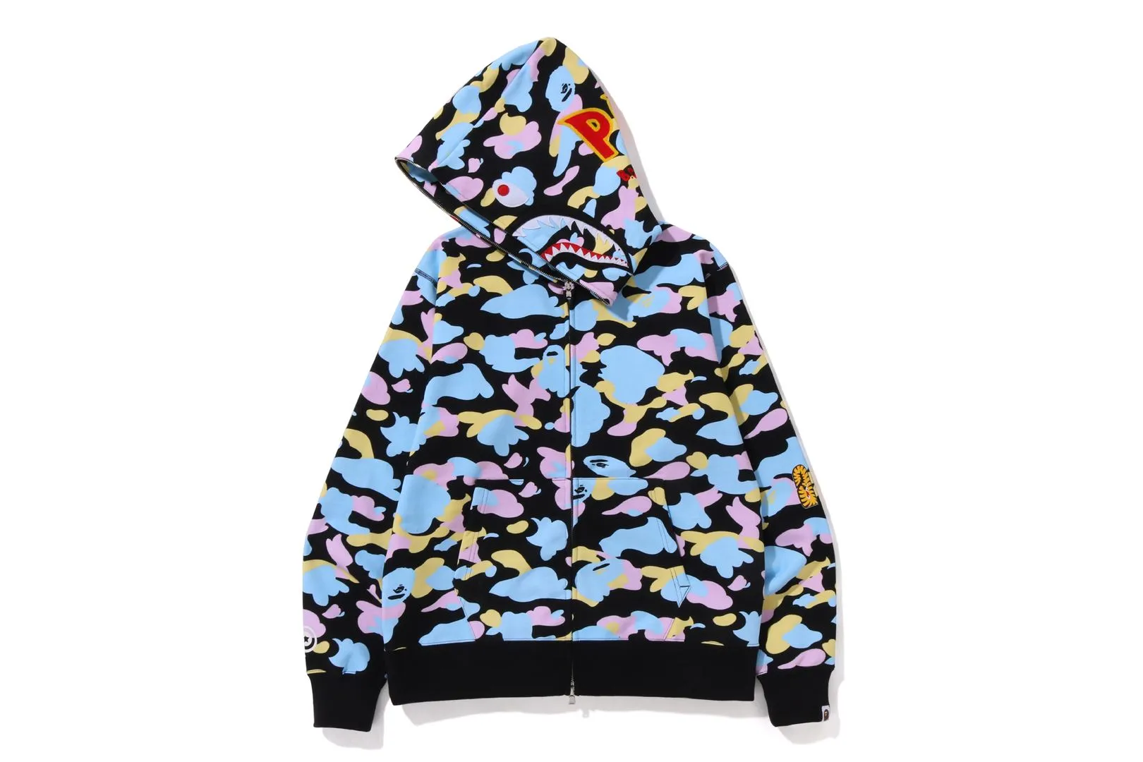 NEW MULTI CAMO 2ND SHARK FULL ZIP HOODIE sold by Bape product image thumbnail 2