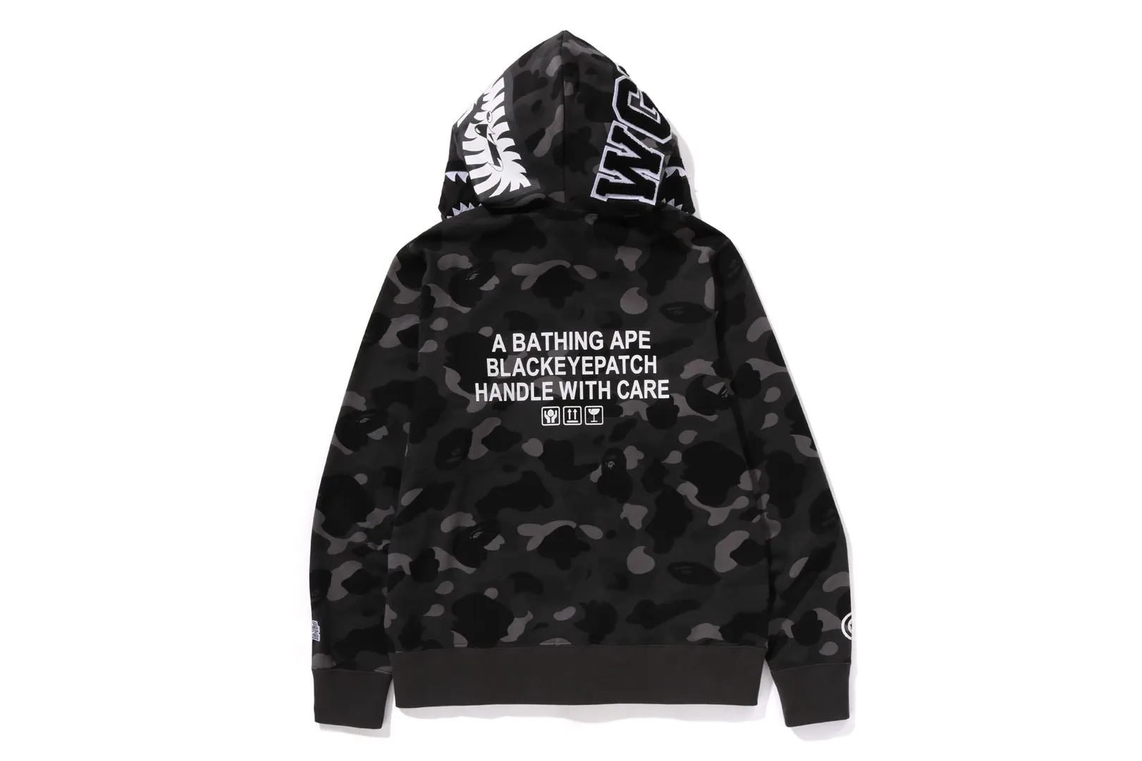 【 BAPE X BLACK EYE PATCH 】COLOR CAMO SHARK FULL ZIP HOODIE sold by Bape product image thumbnail 3