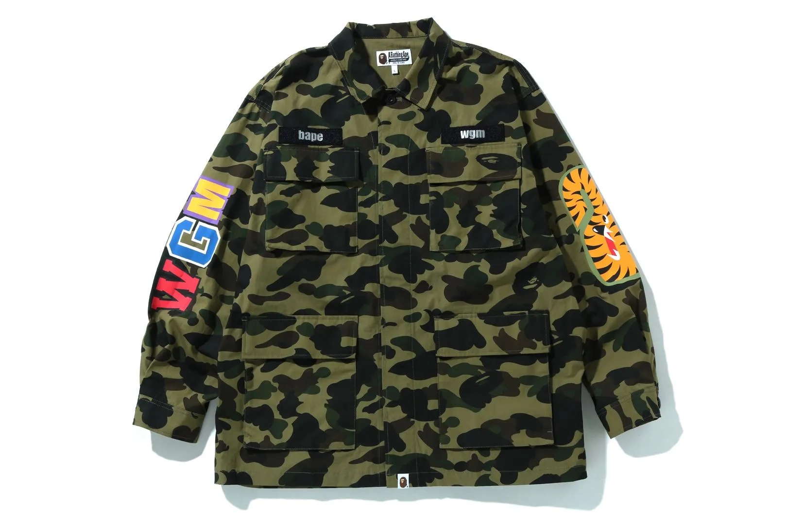1ST CAMO SHARK RELAXED FIT MILITARY SHIRT sold by Bape