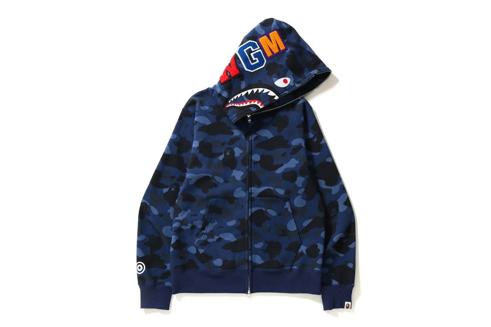 COLOR CAMO SHARK FULL ZIP HOODIE sold by Bape