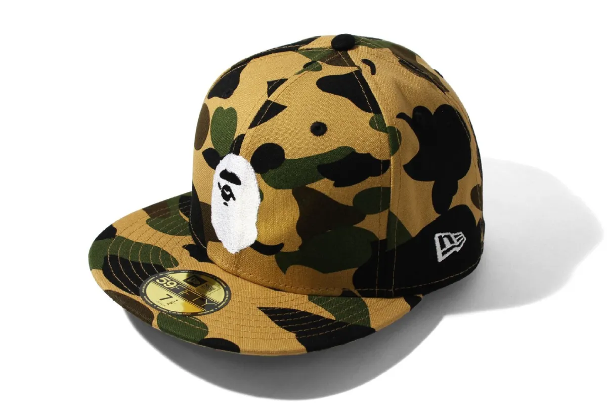 NEW ERA 59 FIFTY 1ST CAMO APE HEAD CAP sold by Bape