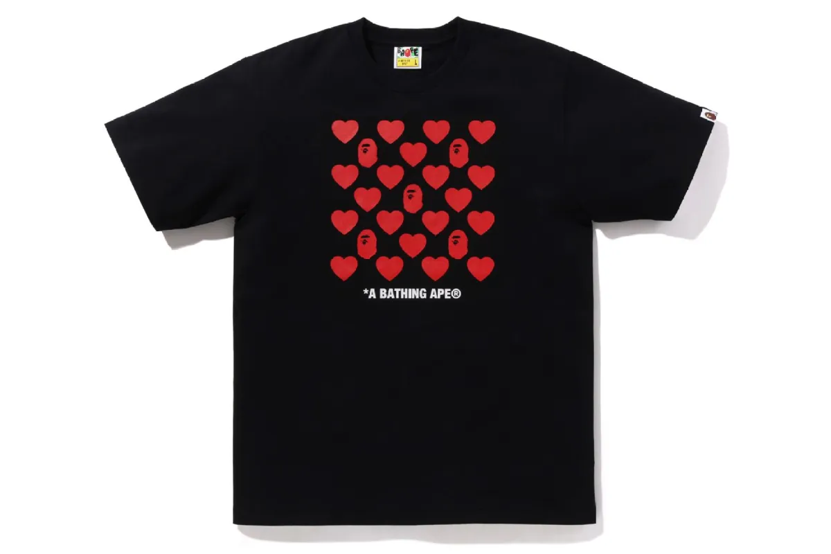 HEART PATTERN BOX TEE sold by Bape