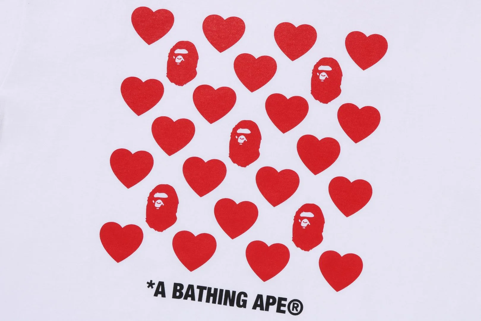 HEART PATTERN BOX TEE sold by Bape product image thumbnail 4