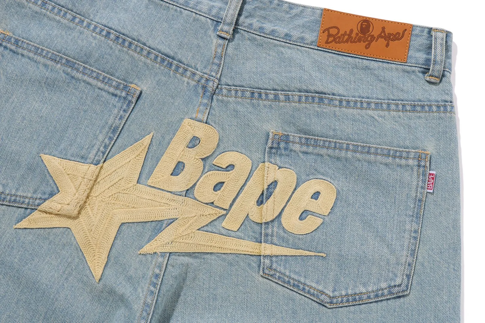 BAPE STA EMBROIDERY BAGGY DENIM PANTS sold by Bape product image thumbnail 4