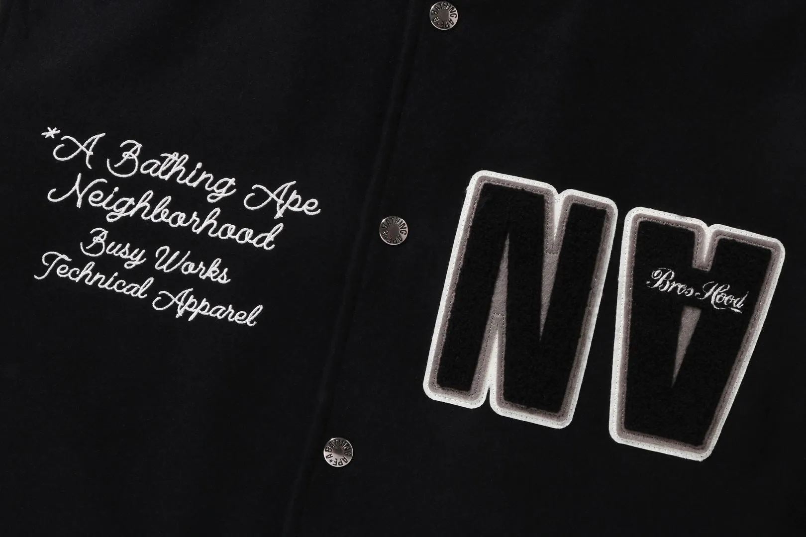 【 BAPE X NBHD 】VARSITY JACKET sold by Bape product image thumbnail 3