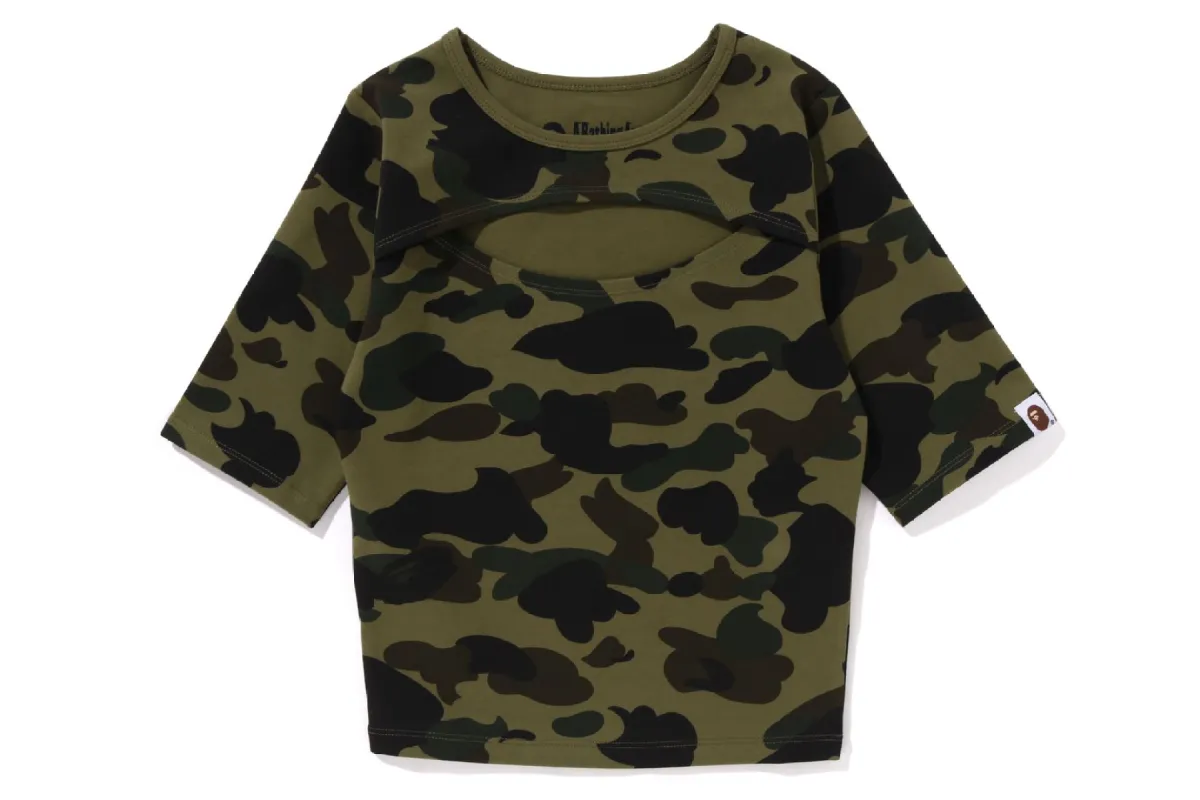 1ST CAMO CUT OUT TEE sold by Bape
