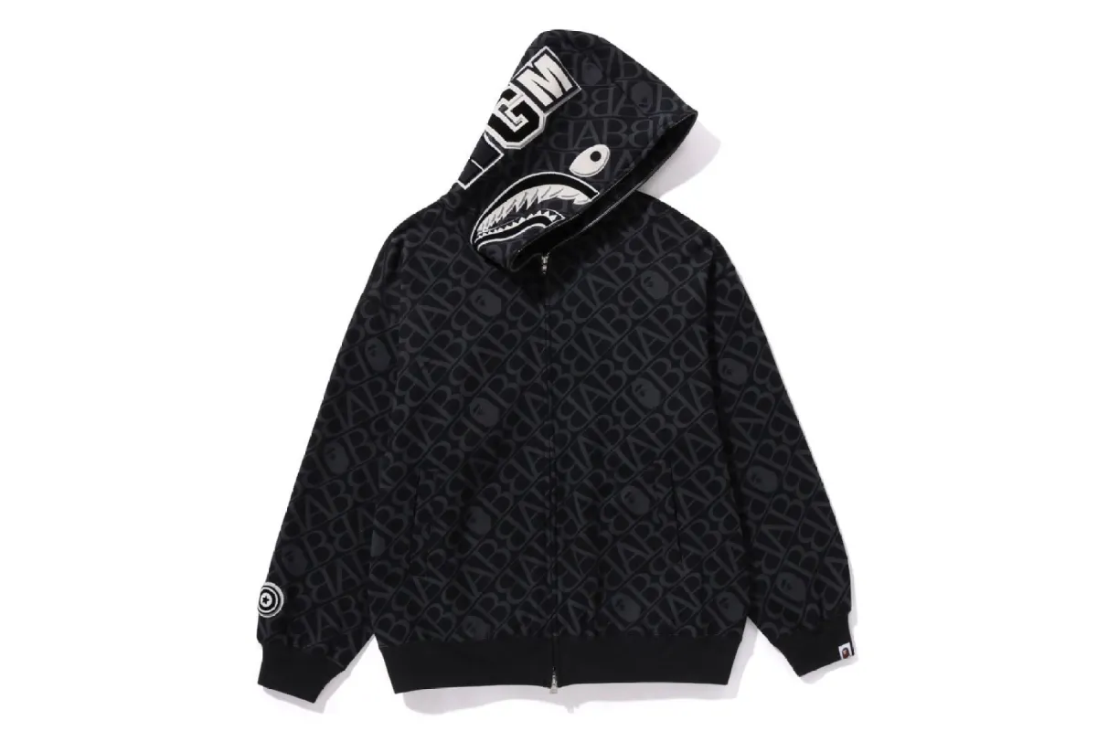 SPORT MONOGRAM SHARK HOODIE sold by Bape