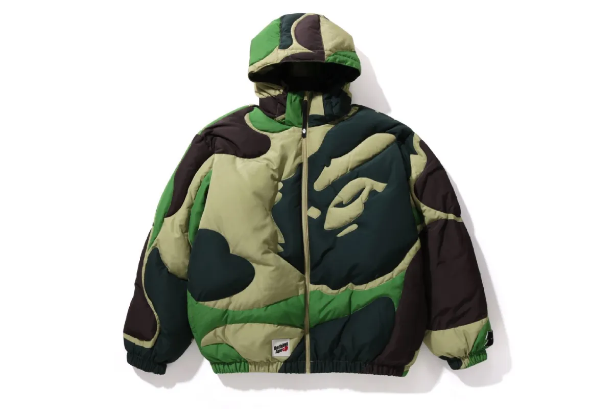 MEGA ABC CAMO DETACHABLE HOODIE PUFFER DOWN JACKET made by Bape