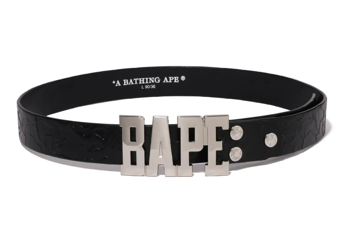 SOLID CAMO BAPE LEATHER BELT sold by Bape