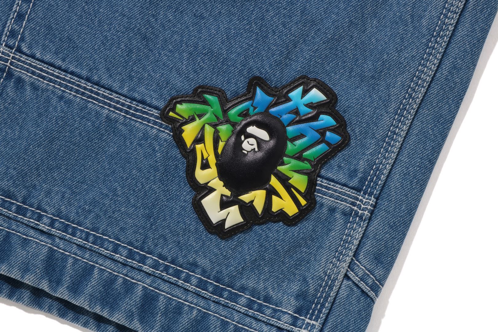 PATCH DENIM WORK SHORTS sold by Bape product image thumbnail 3