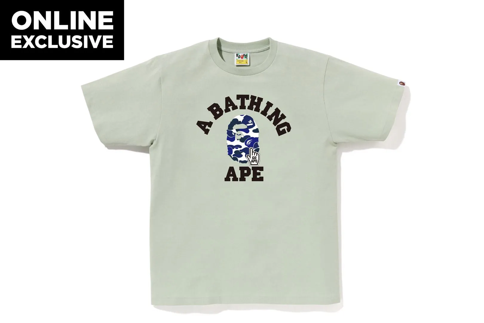 BAPE CAMO GO APE POINTER COLLEGE TEE sold by Bape