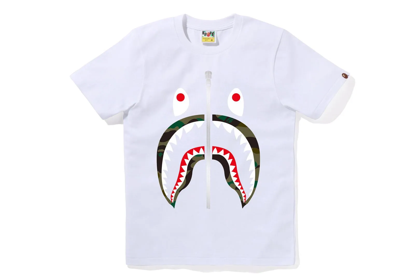 1ST CAMO SHARK TEE sold by Bape