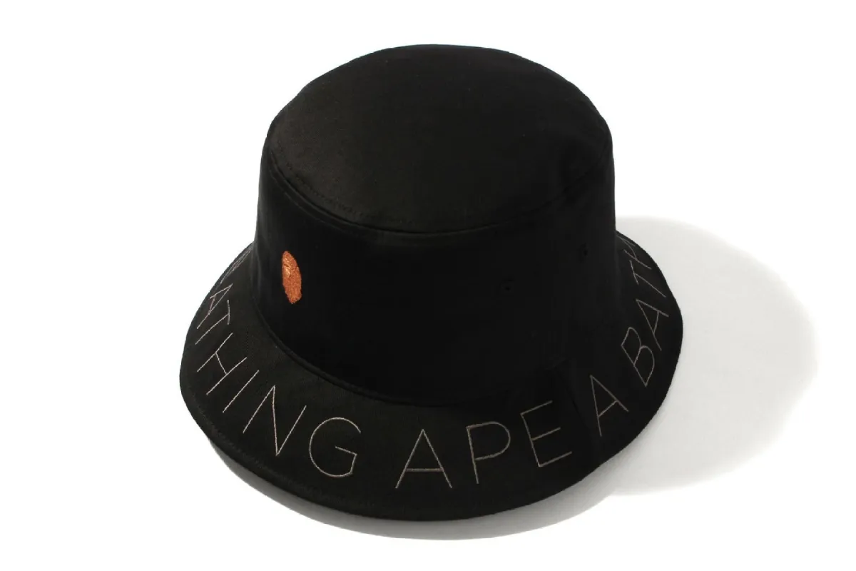 A BATHING APE TWILL BUCKET HAT sold by Bape