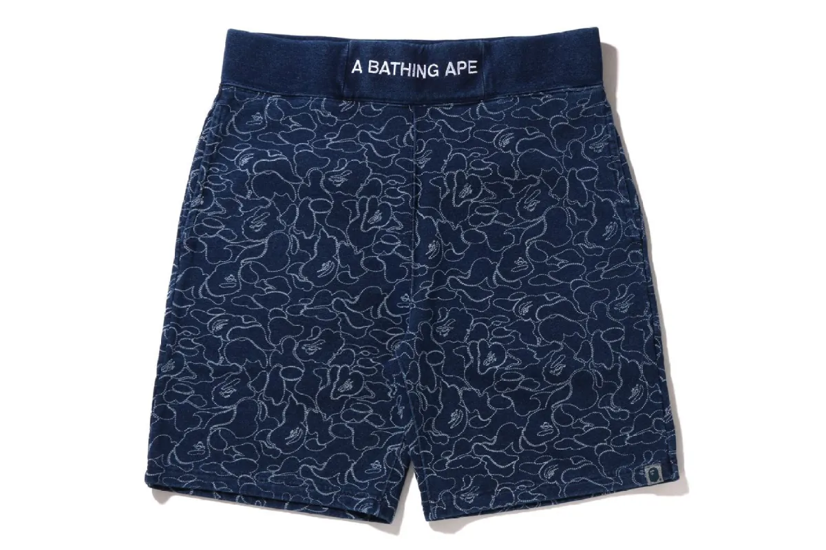 LINE ABC CAMO SWEAT SHORTS sold by Bape