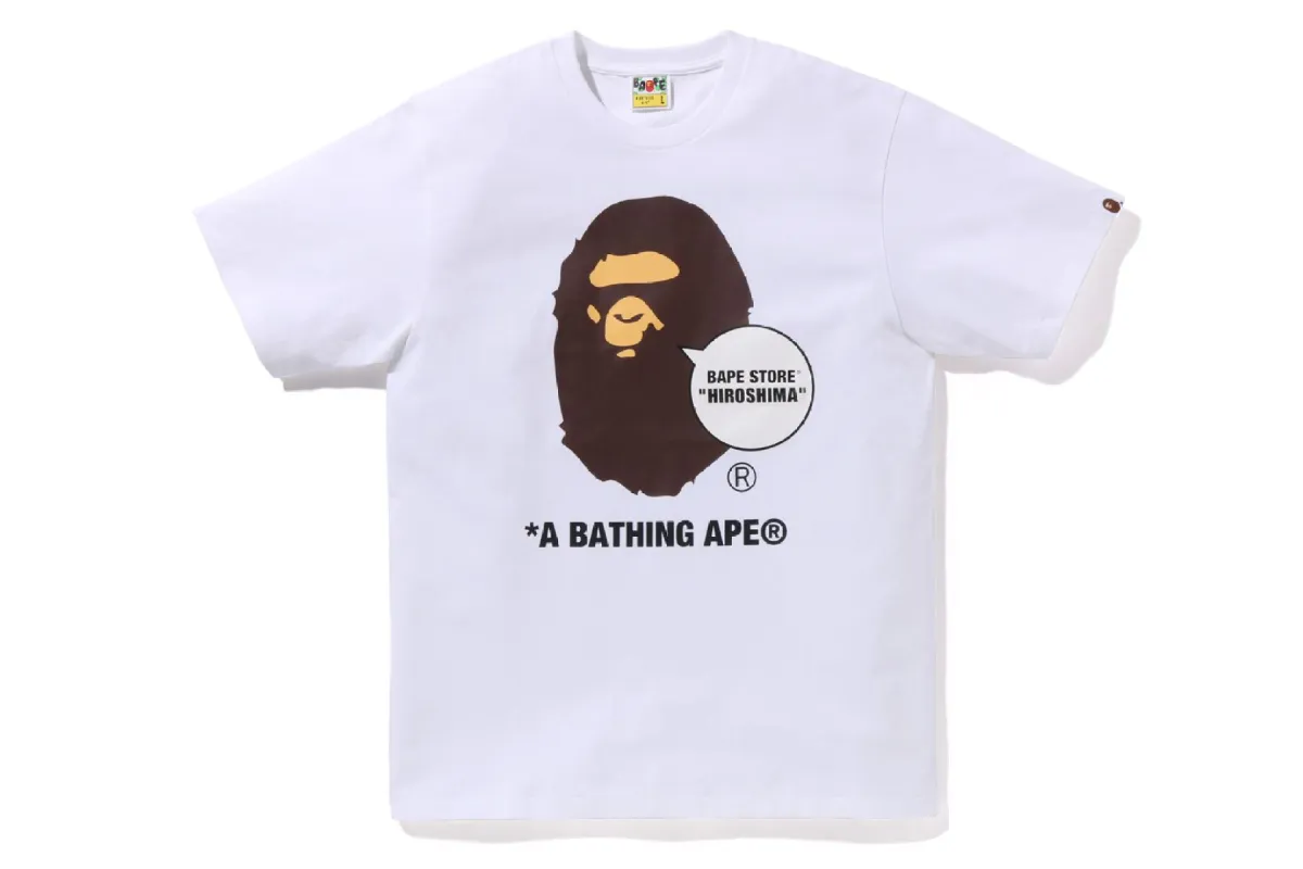 BAPE STORE HIROSHIMA APE HEAD TEE sold by Bape