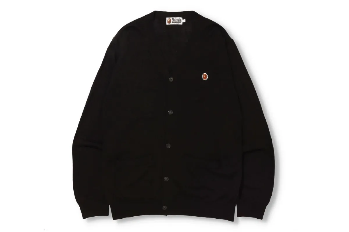 APE HEAD ONE POINT KNIT CARDIGAN sold by Bape