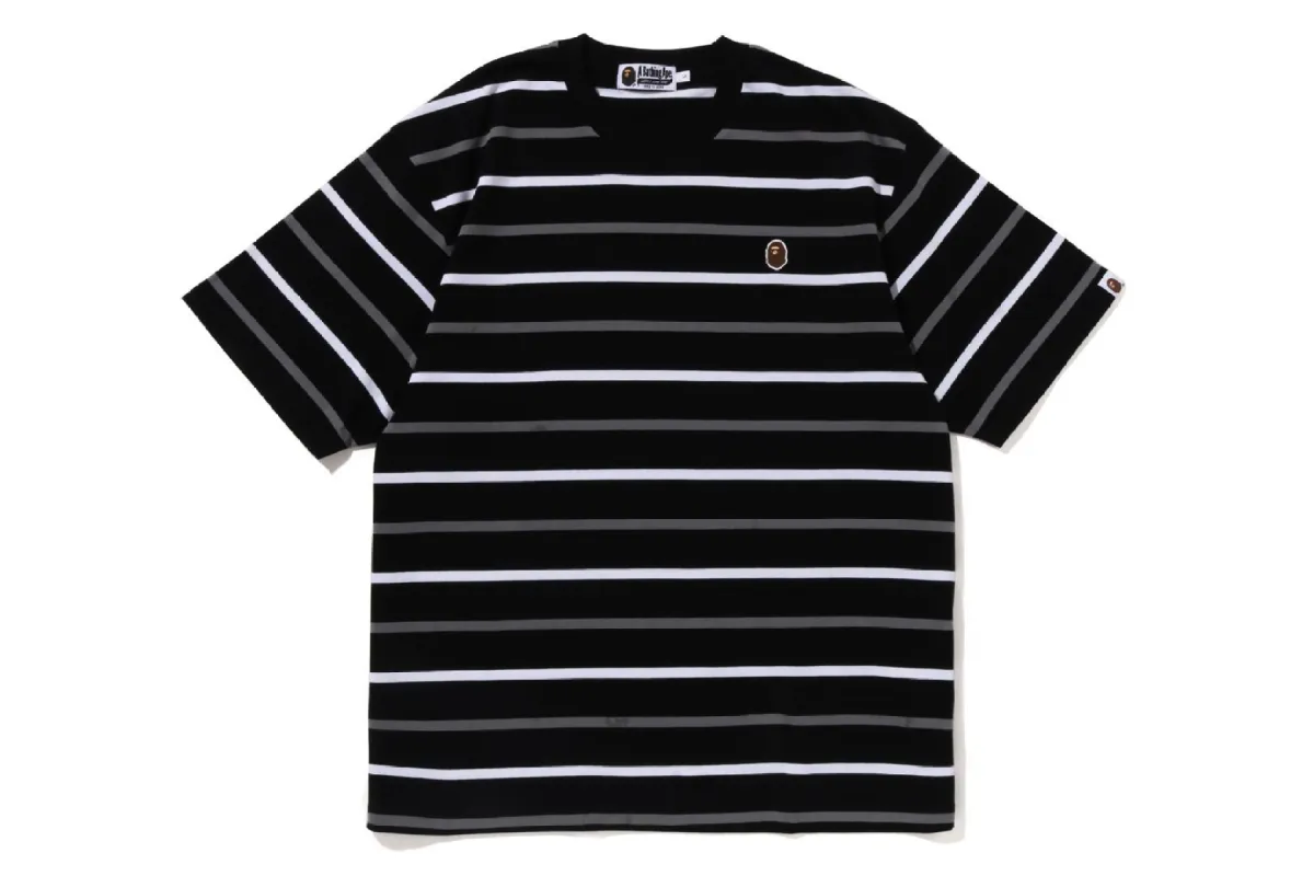 APE HEAD ONE POINT STRIPE TEE sold by Bape