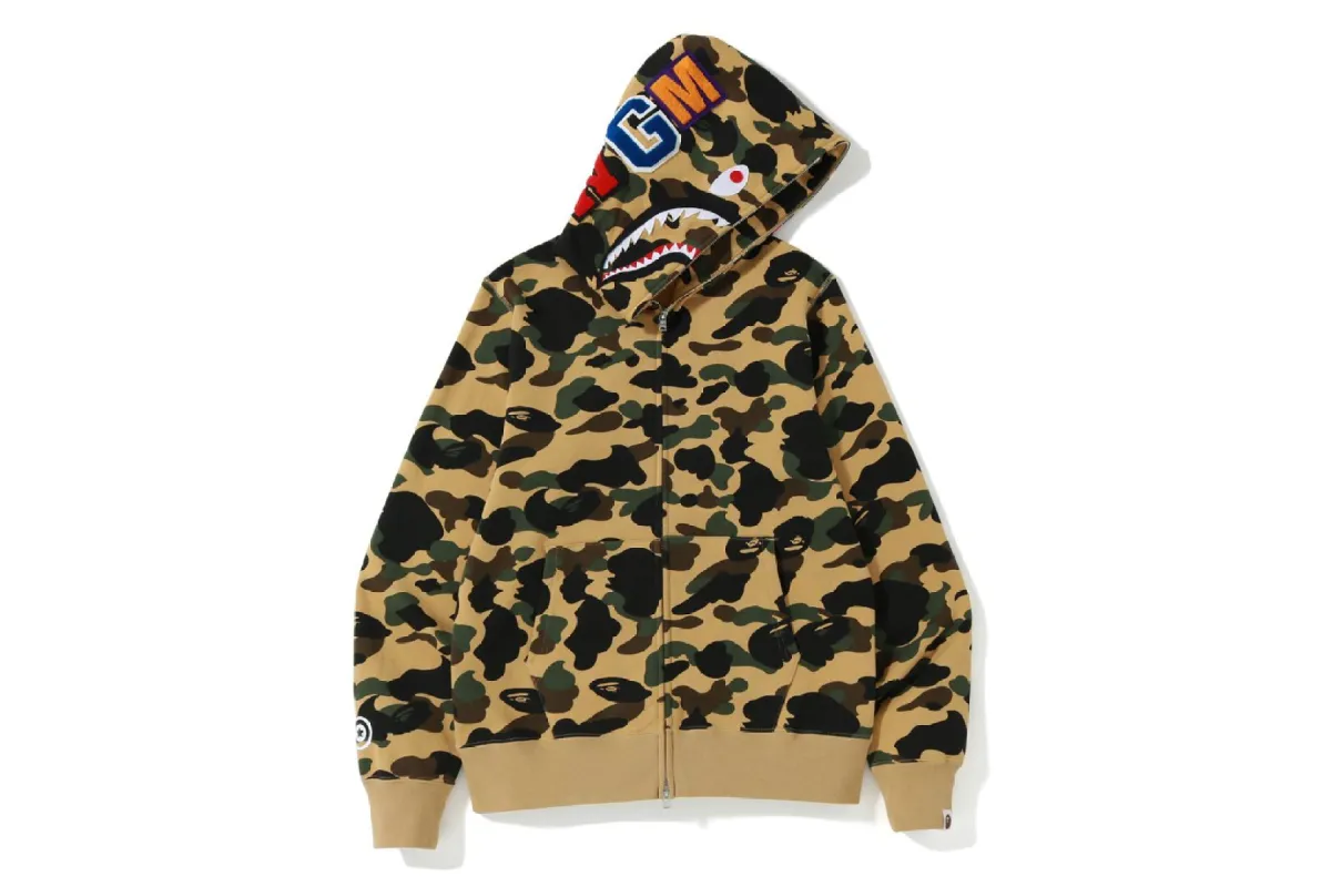 1ST CAMO SHARK FULL ZIP HOODIE sold by Bape