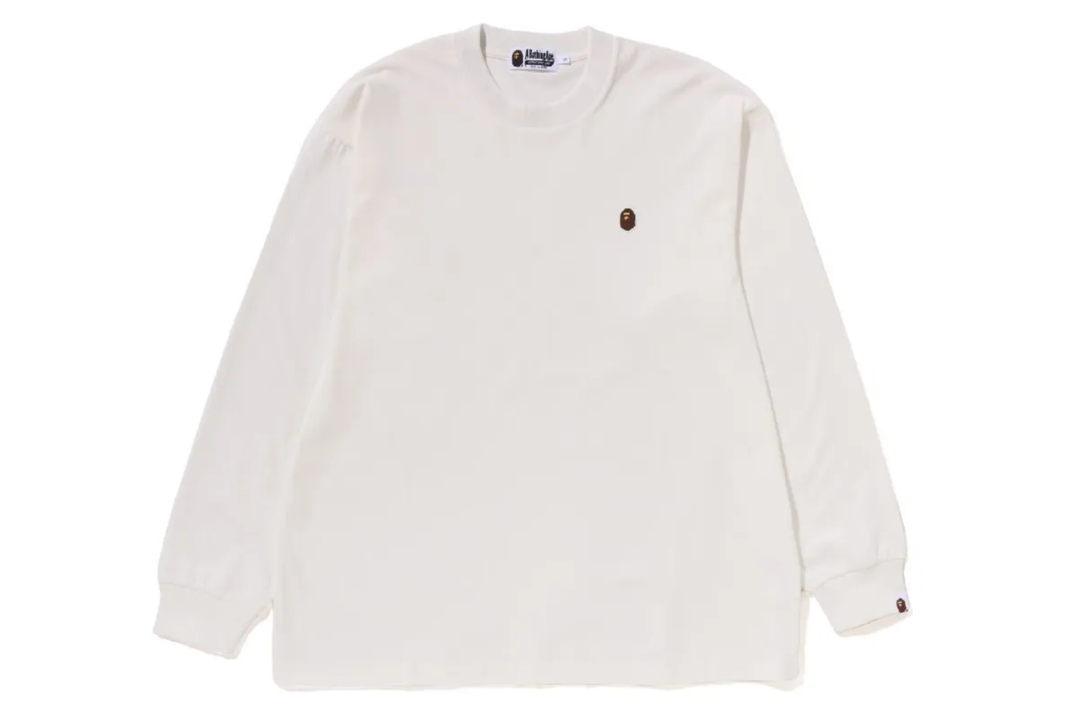APE HEAD ONE POINT L/S TEE sold by Bape