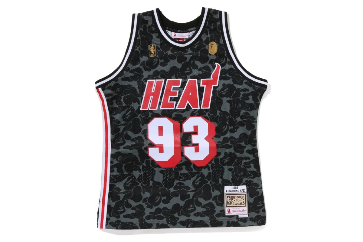 【 BAPE X MITCHELL & NESS 】MIAMI HEAT JERSEY TANKTOP sold by Bape