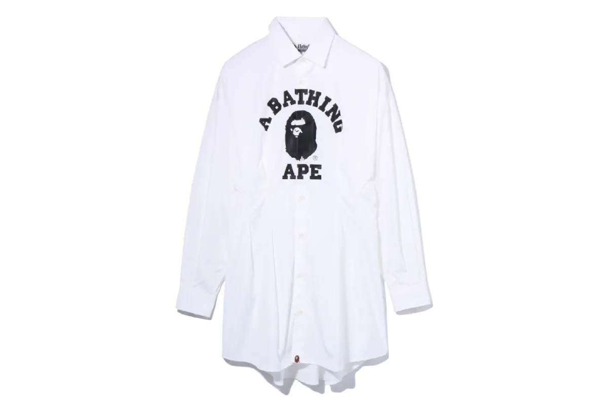COLLEGE WAIST TUCK SHIRT ONEPIECE sold by Bape