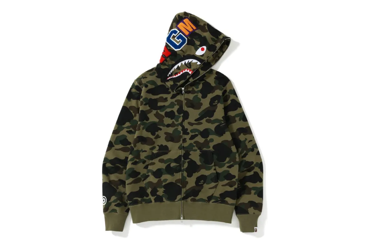 1ST CAMO SHARK FULL ZIP HOODIE sold by Bape