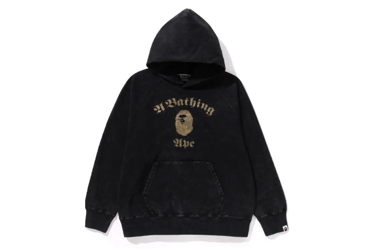 A BATHING APE OVERDYE  PULLOVER RELAXED FIT HOODIE sold by Bape