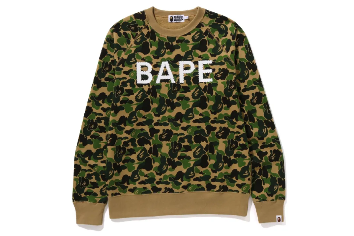 ABC CAMO CRYSTAL STONE CREWNECK sold by Bape