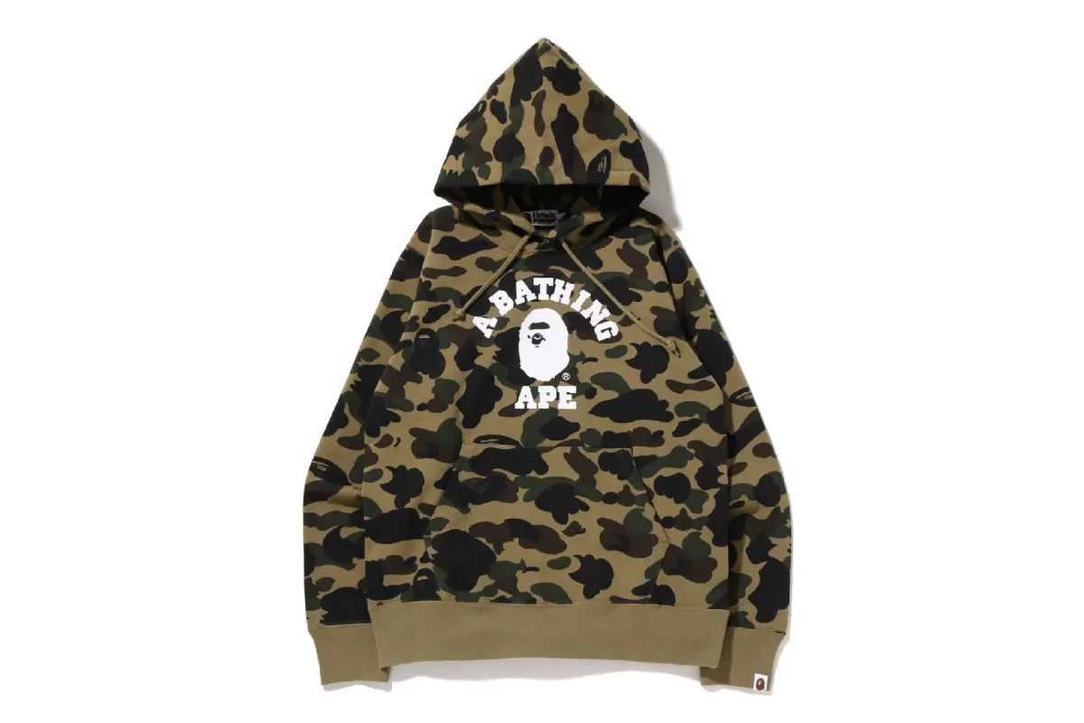 1ST CAMO COLLEGE PULLOVER HOODIE sold by Bape