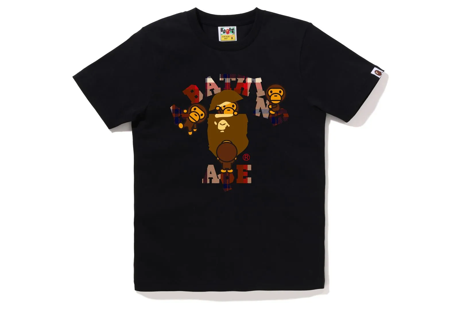 BAPE CHECK COLLEGE MILO TEE sold by Bape