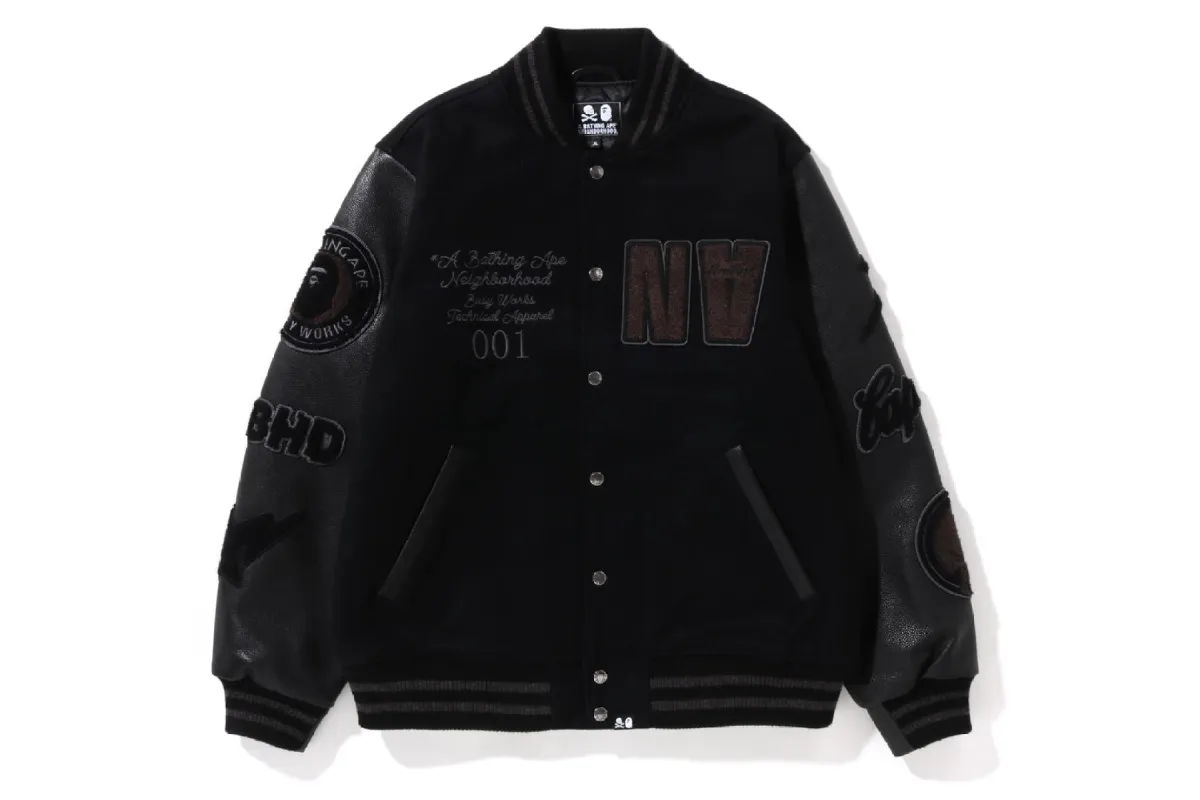 【 BAPE X NBHD 】VARSITY JACKET sold by Bape